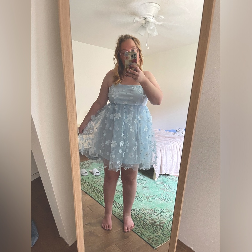 Altar'd State Babydoll 3D Floral Dress